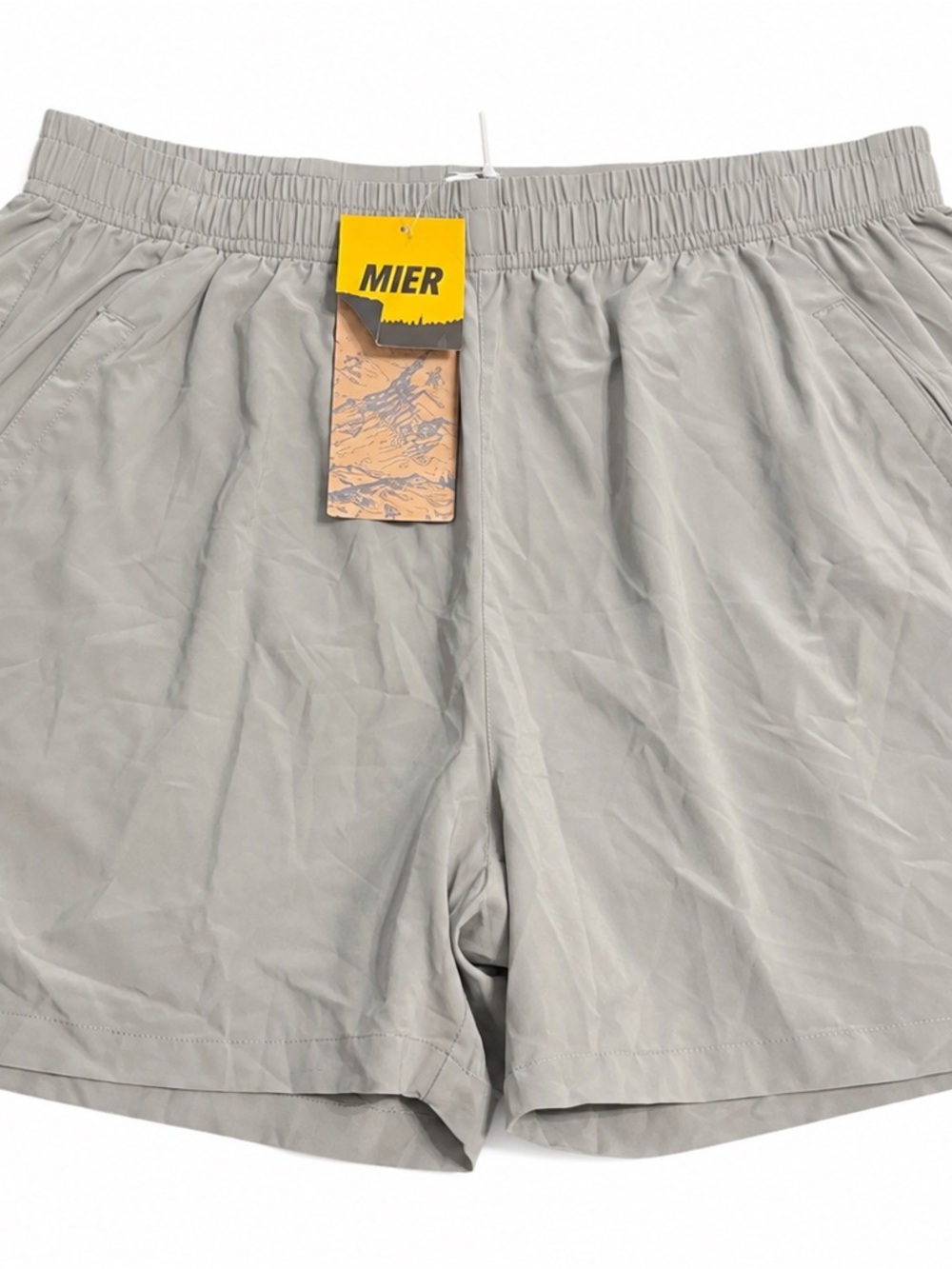 Men's Mier Light Gray Elastic Waist Shorts